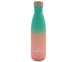 Ecofles Thermosfles RVS 500ml Groen Roze