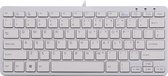 R-Go Tools R-Go Clavier Compact, QWERTY (UK), blanc, filaire