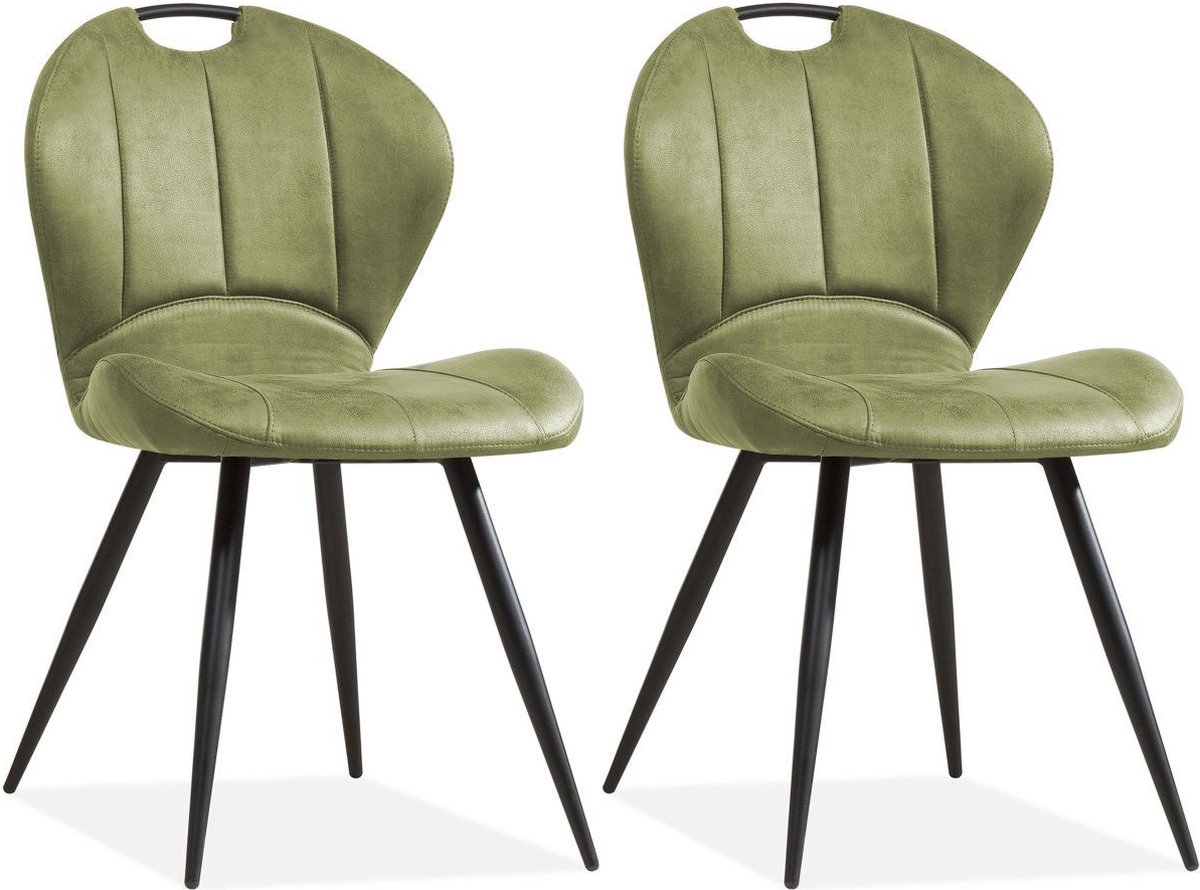 Eetkamerstoel Miracle - Olive (set van 2 stuks)