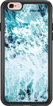 Casimoda® hoesje - Geschikt voor iPhone 6/6s - Oceaan - Luxe Hard Case Zwart - Backcover telefoonhoesje - Blauw
