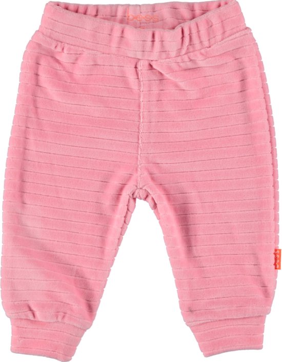 Bess Baby Meisjes Pants Velvet Striped Pink