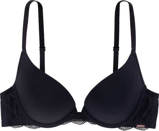 Dorina Push up / Plunge BH - Rosa - 75D - Zwart.