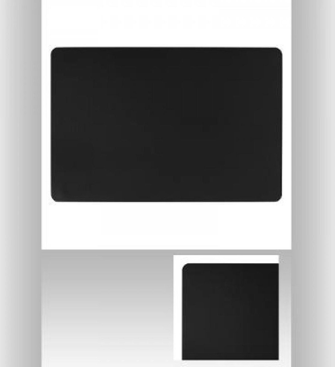 Placemats effen zwart Gedekte tafel effen leder look zwart 45x30