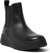 FitFlop F-Mode Leather Flatform Chelsea Boots ZWART - Maat 41