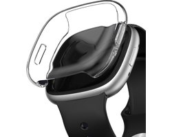 YONO Bumper geschikt voor Fitbit Versa 4 / Sense 2 - Screen Protector Hoesje - Full Cover Case - Transparant