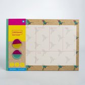 Mustard - Desktop Weekplanner 52 Paginas Origami - Vilt - Multicolor