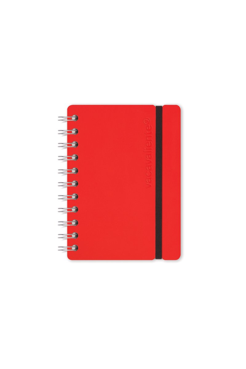 Vacavaliente - Notitieboek A6 - Gerecycled Leer - Rood
