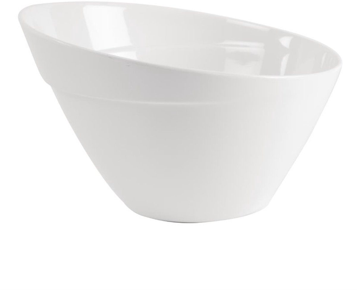 Melamine schaal balance - ø24 -5 x h15 cm - Wit - Set van 2 stuks