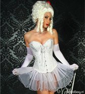 Halloween kostuum | Wit corset | maat 34 | Prinses - Fantasy - Elfje - Fee - Gothic - Engel - Showgirl - Carnaval corsets
