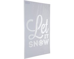 Modèles de fenêtre de Noël Let it snow textes 54 cm - Décoration de fenêtre Noël - Modèle de jet de neige