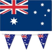 Landen vlaggen versiering set Australie 3x artikelen vlag 90 x 150 cm en 2x 3.5 meter puntvlaggetjes