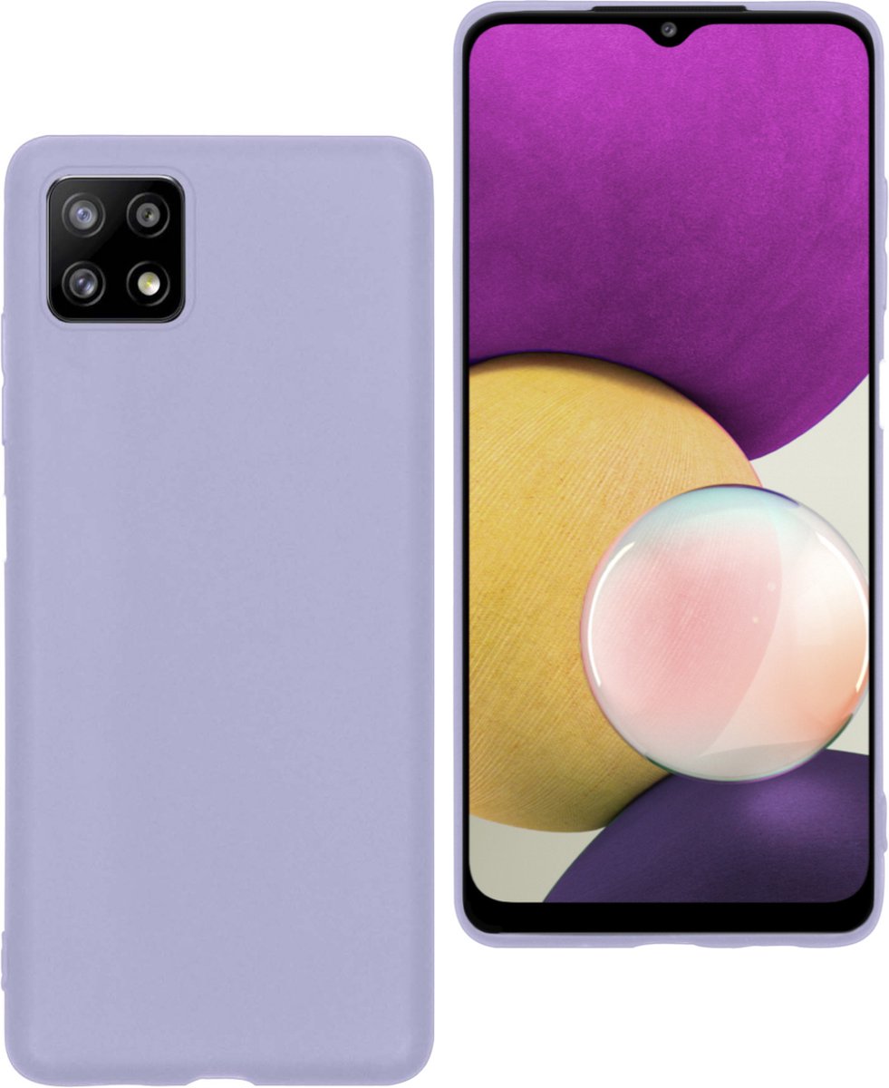 Hoesje Geschikt voor Samsung Galaxy M22 - Sterk & Shockproof - Hoes Cover - Siliconen Case - Lila