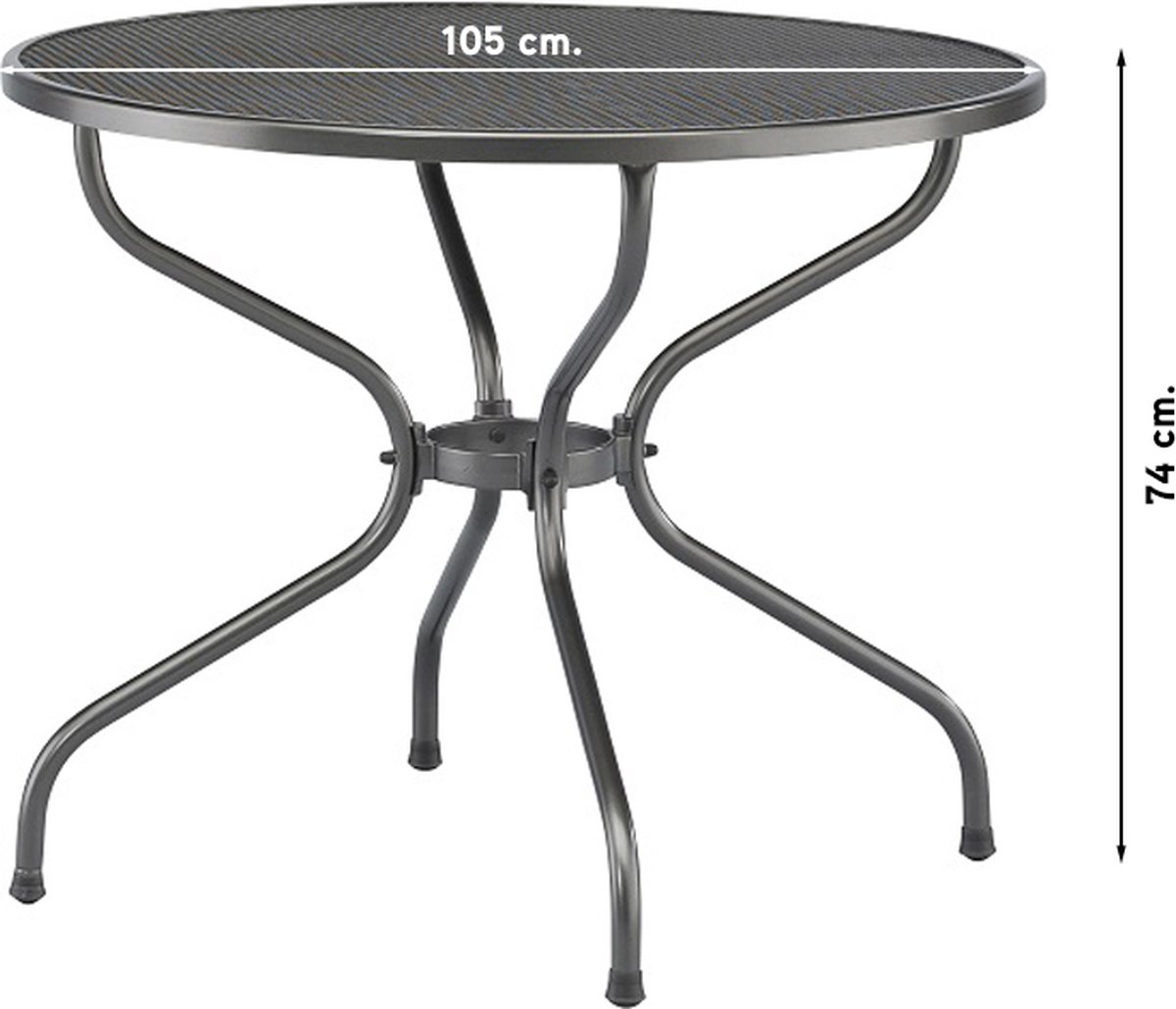 Table Kettler en maille métallique déployée 105 cm ronde | bol.com