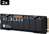 2x Western Digital WD_Black SN850 Heatsink - PS5 - Interne SSD M.2 - 500 GB
