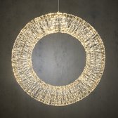 Luca Lighting Couronne Lumineuse avec Siècle des Lumières LED Witte Classique - Ø80 cm - Argent