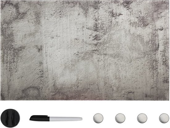 vidaXL - Magneetbord - wandgemonteerd - 100x60 - cm - glas
