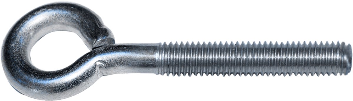 PGB Schroefoog M10 x 60 mm Zn — schroefoog M10x60 verzinkt Cr3+ (50 st) - schroefoog M10x60, schroefoog verzinkt, oogbout M10 60 mm, PGB schroefoog 50 stuks, metrisch schroefoog verzinkt