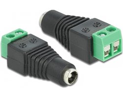 Delock - Adapter DC 2,1 x 5,5 mm Buchse-Terminalblock 2 Pin