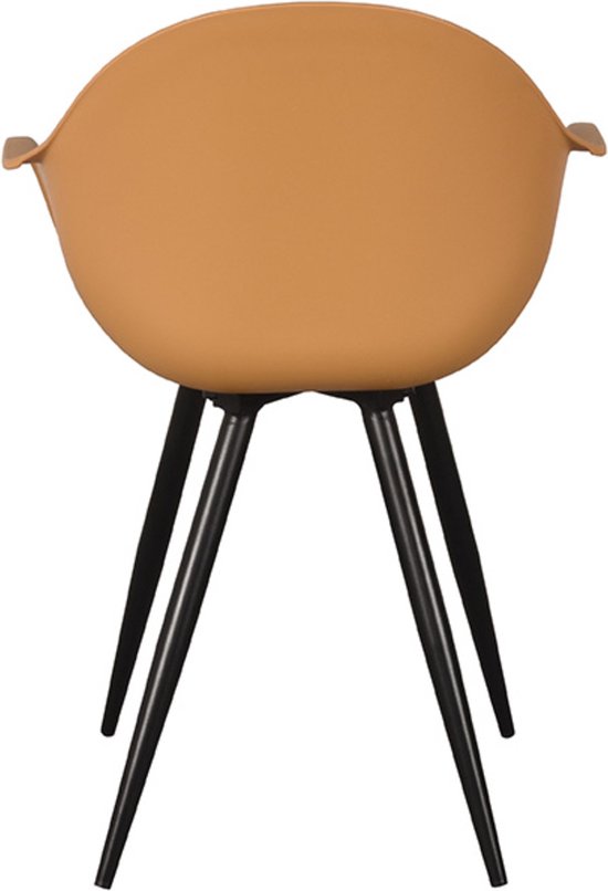 LABEL51 Chaise de salle à manger Luca - Jaune - Plastique