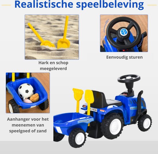 Rolly Toys Traptractor – Roze – Luchtbanden – Inclusief Aanhanger