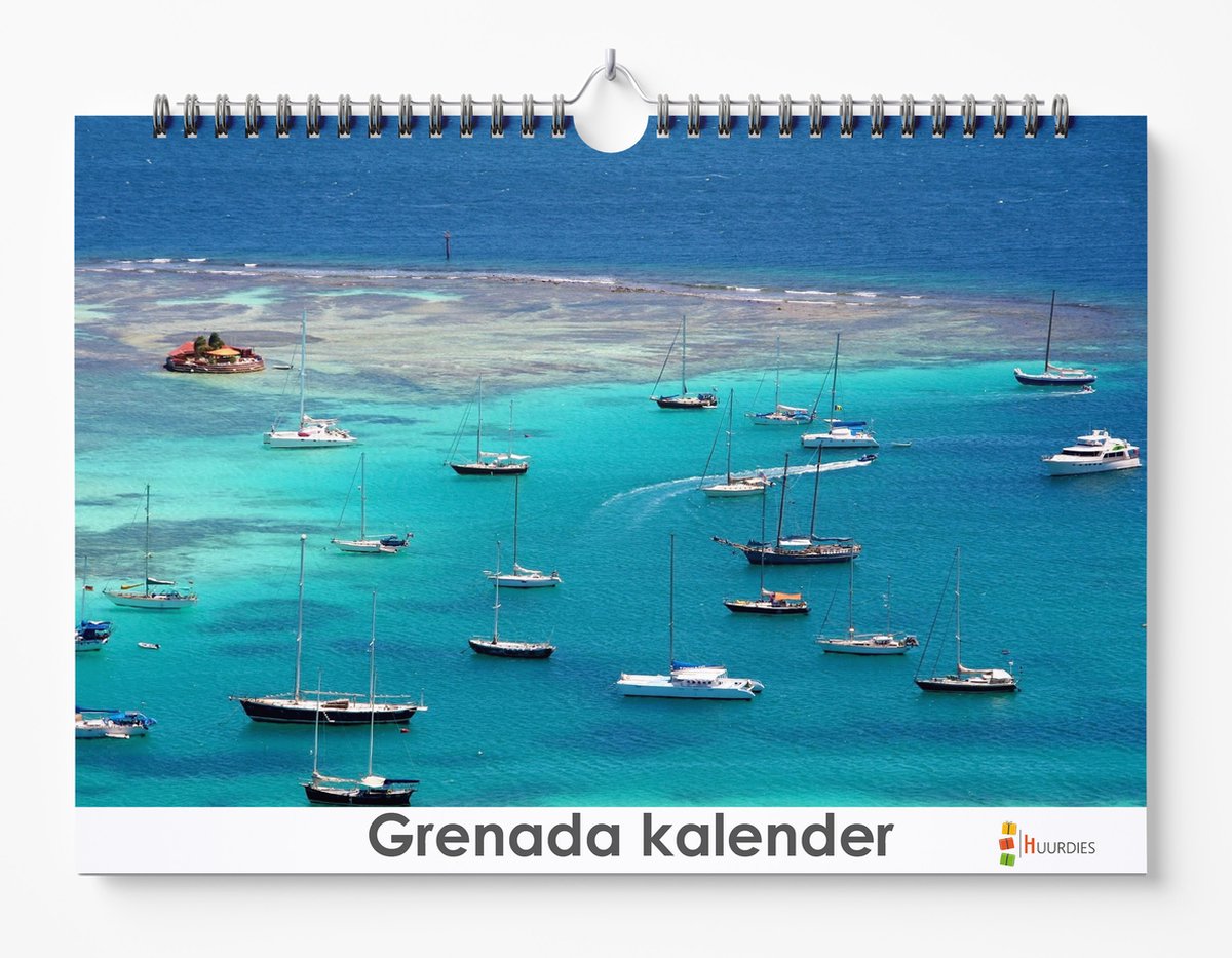 Grenada kalender XL 42 x 29.7 cm | Verjaardagskalender Grenada | Verjaardagskalender Volwassenen