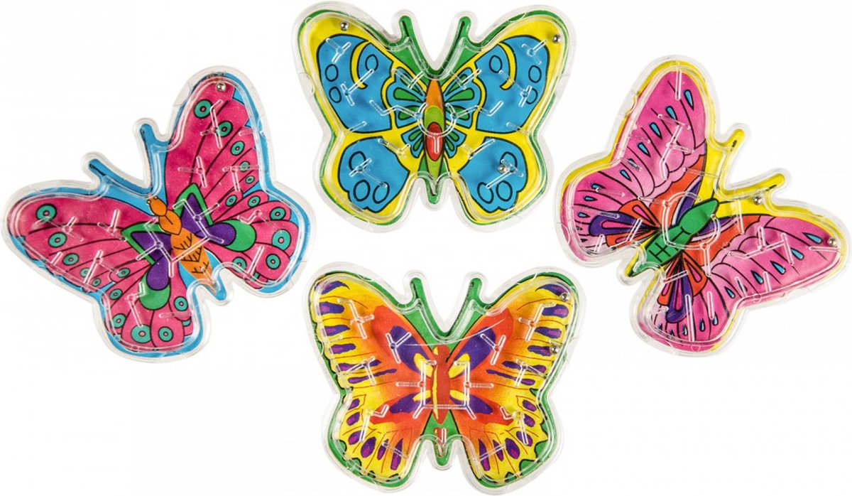 Vlinder Doolhof Spelletje 6 x 4,5 cm| Lightfight Uitdelen | Set van 12 Geduld Spelletjes