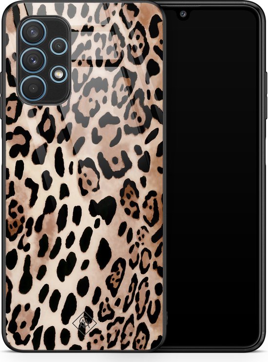 Samsung Galaxy A32 5G glazen hardcase Golden wildcat