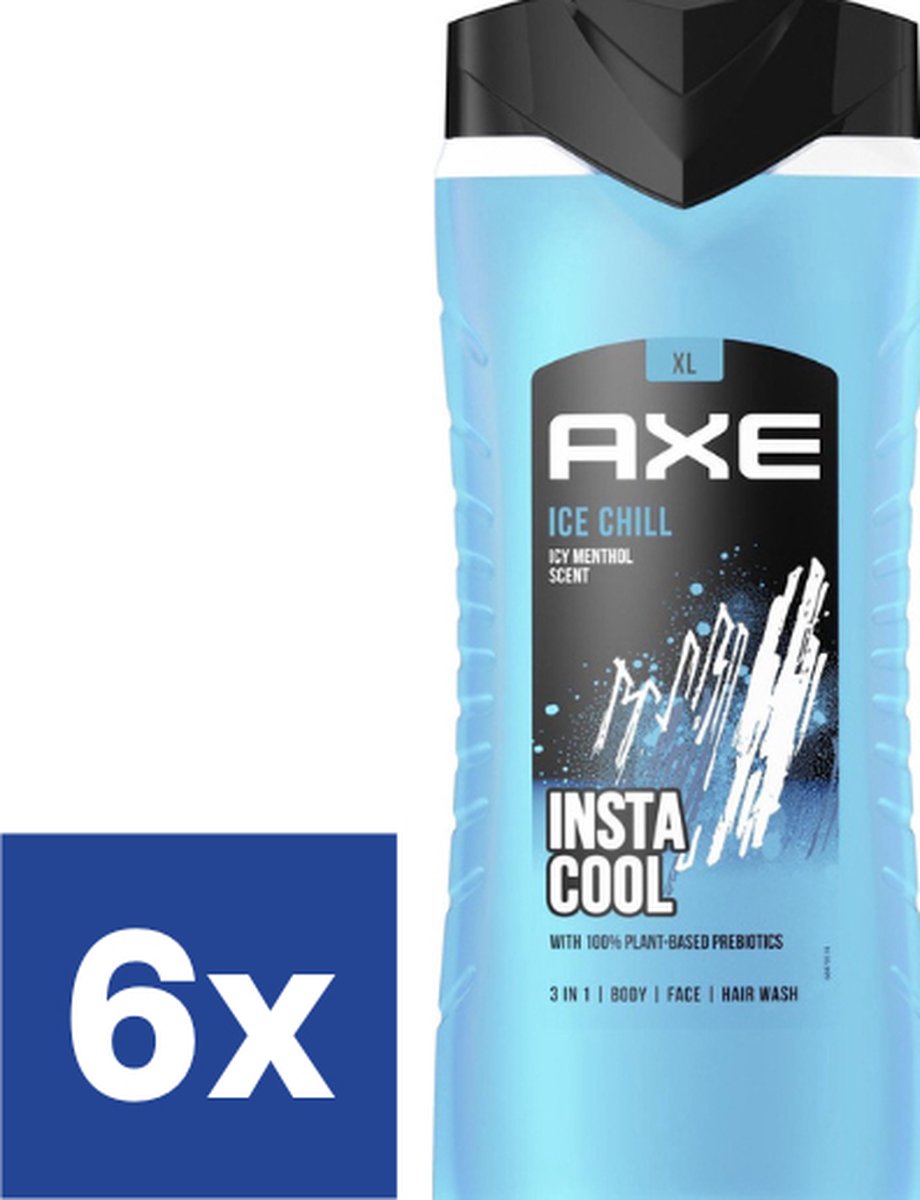 Goedkoopste Axe Men Ice Chill 3in1 Douchegel (Voordeelverpakking) - 6 x 400 ml