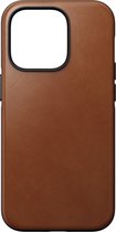 Nomad Modern Leather Case - geschikt voor iPhone 14 - gemaakt van echt leder - geschikt voor MagSafe & draadloos laden - English Tan