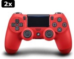 2x Sony Dual Shock 4 Controller V2 - PS4 - Rood