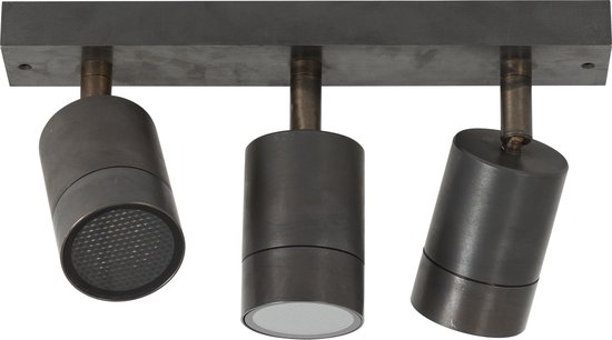 KS Verlichting - Focus Triple - Bronze - convient pour mur et plafond - rotatif et inclinable