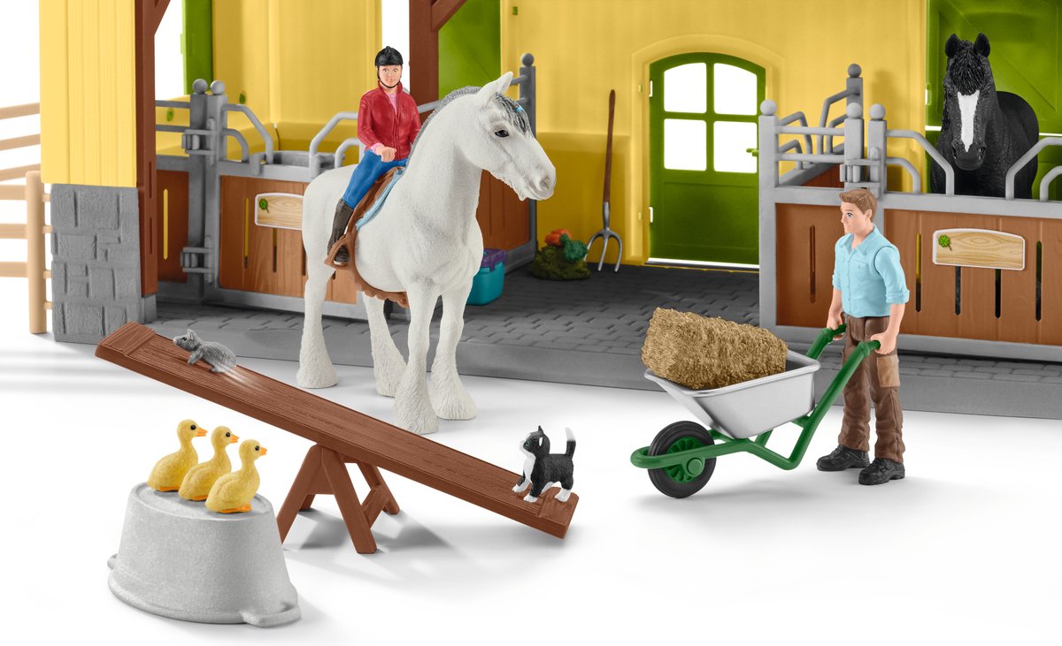 schleich FARM WORLD - Paardenstal - Paarden Speelgoed - 2 Paarden en Boerderij Speelfiguren - 82 onderdelen — afbeelding 17