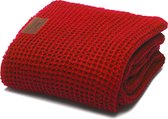 Happy Towels Sprei - Rood - 220 × 150 cm - 100% katoen - aanbieding