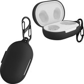 kwmobile cover voor oordopjes case - geschikt voor Oppo Enco Buds W12 - Trendy beschermhoes draadloze oordopjes in zwart