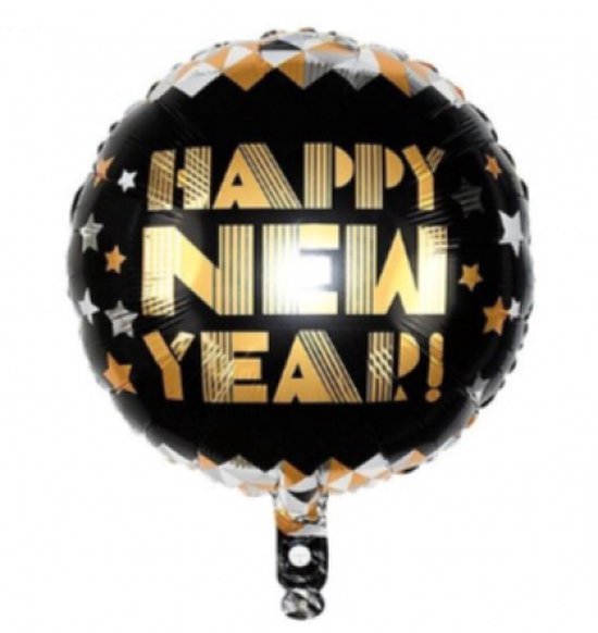 Helium gevulde Happy New Year Ballonnen - Of vul ze zelf met lucht of