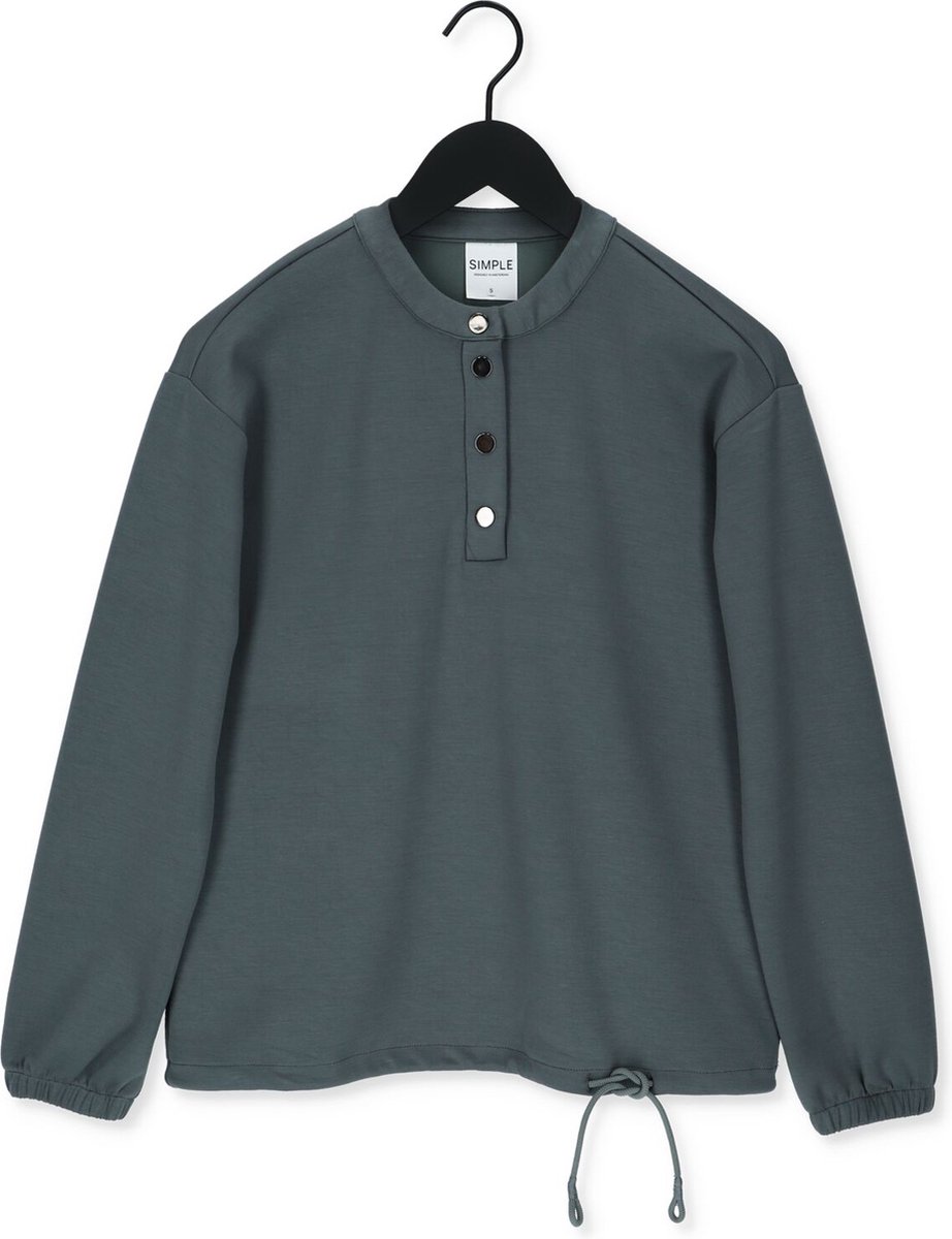 Simple Jersey Sweater Selena Scuba Truien & vesten Dames - Sweater - Hoodie - Vest- Groen - Maat M
