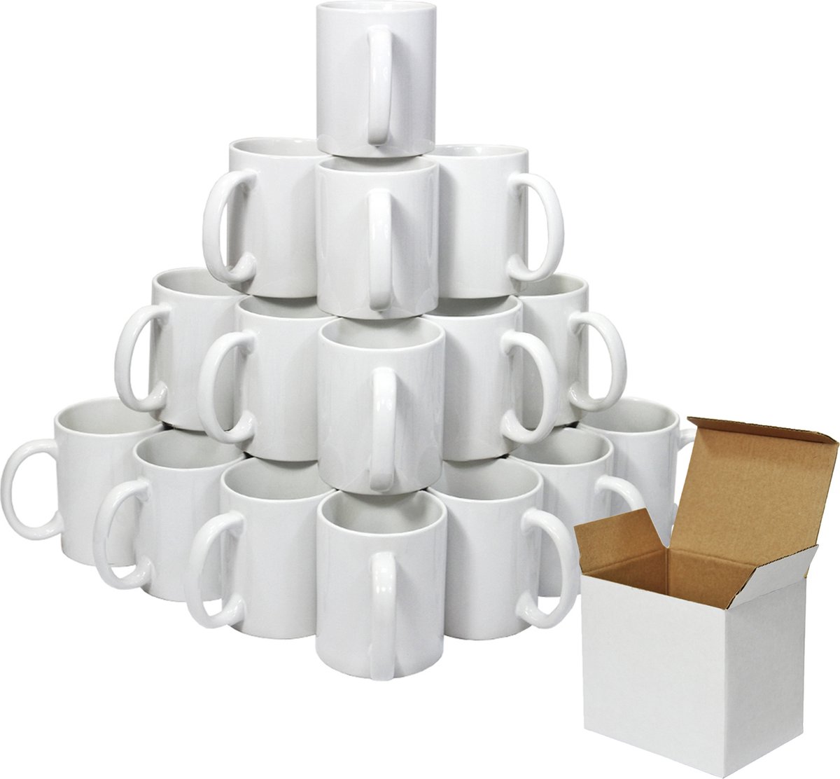 36 x Sublimatie Mokken 29 ml - Inclusief blanco doosjes - Mok bedrukken Sublimeren