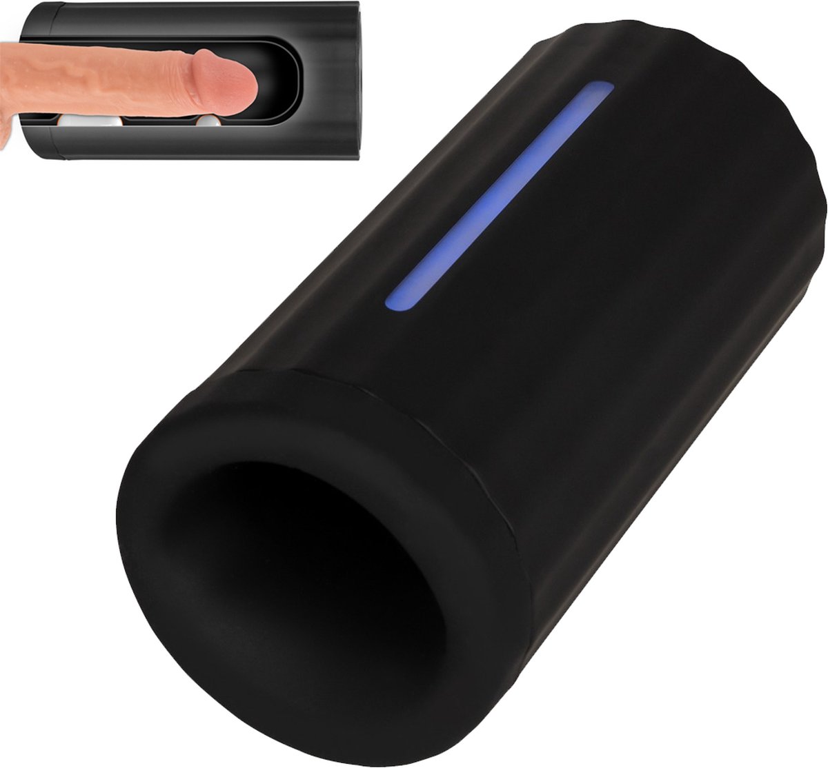 Goedkoopste Blowjob Masturbator - Verwarmend, Vibrerend en Pulserend - Realistisch Zuiggevoel - 10 Trilstanden, 10 Pulsatiestanden - Zachte binnensleeve - Masturbator voor mannen - Oplaadbaar - Waterproof - Seksspeeltje voor mannen - Sex Toys