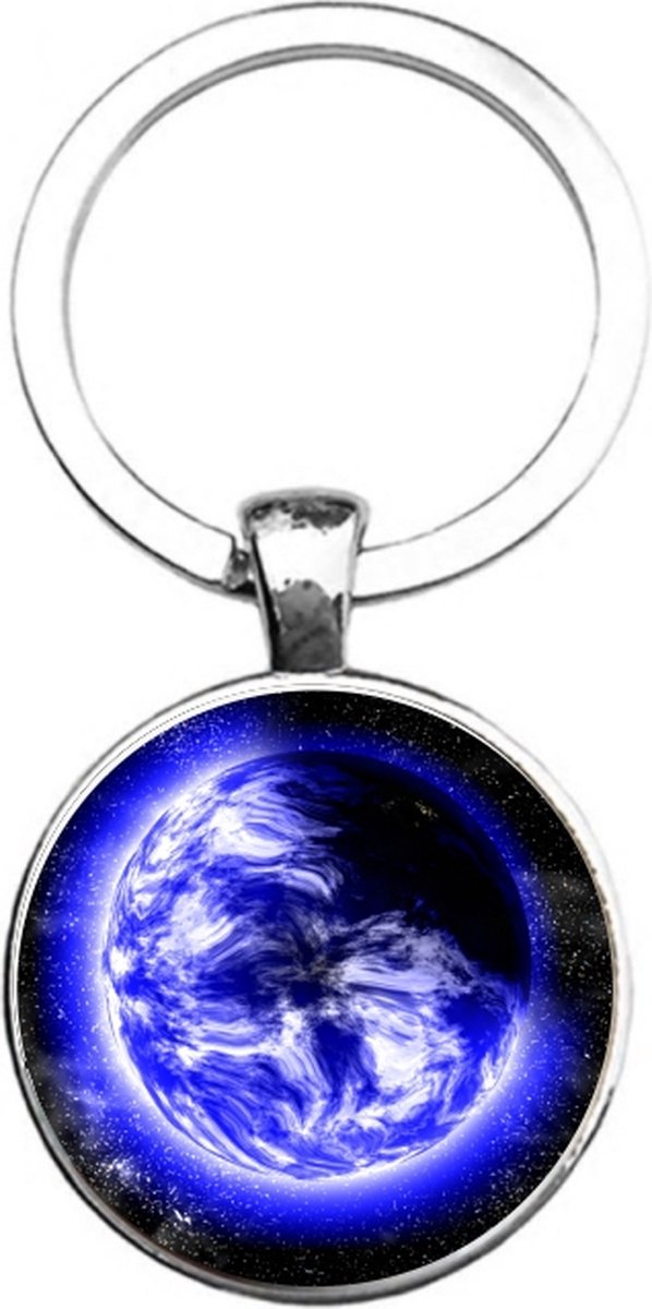 Sleutelhanger Glas - Wereld