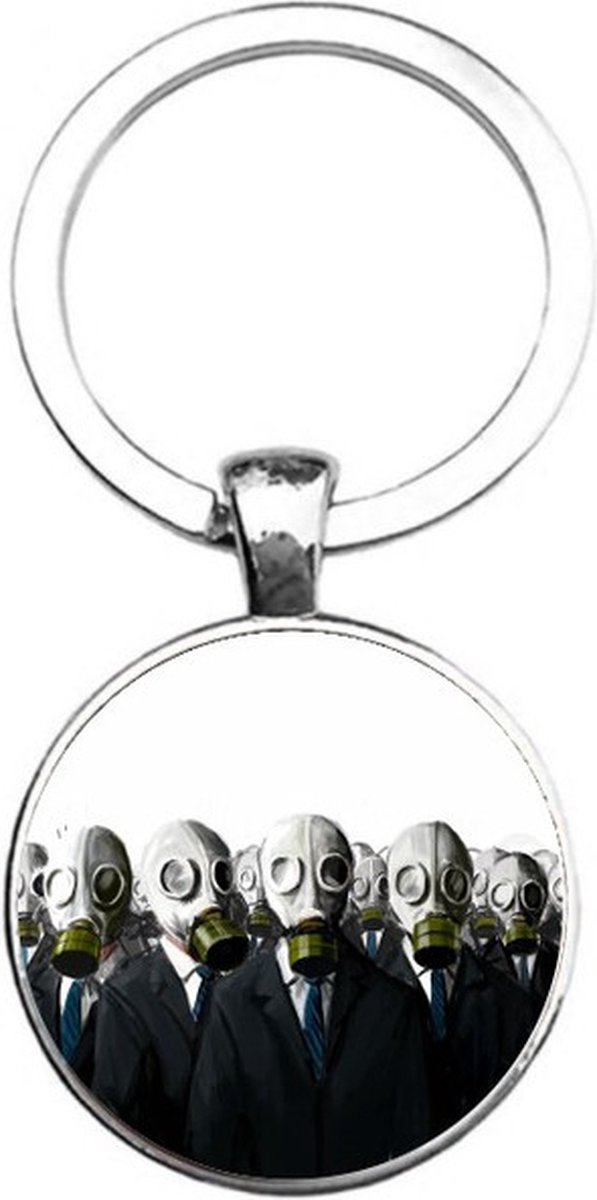 Sleutelhanger Glas - Gasmaskers