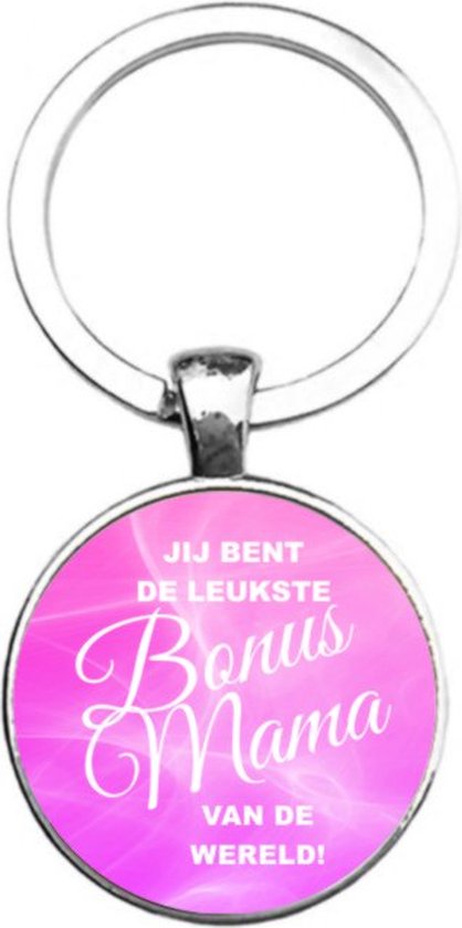 Sleutelhanger Glas - Leukste Bonus Mama Van De Wereld