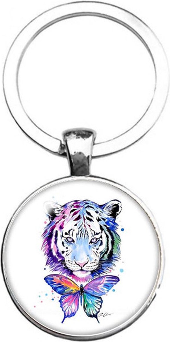 Sleutelhanger Glas - Tijger