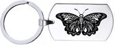 Sleutelhanger RVS - Vlinder