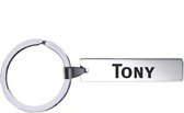 Sleutelhanger Met Naam - Tony - RVS