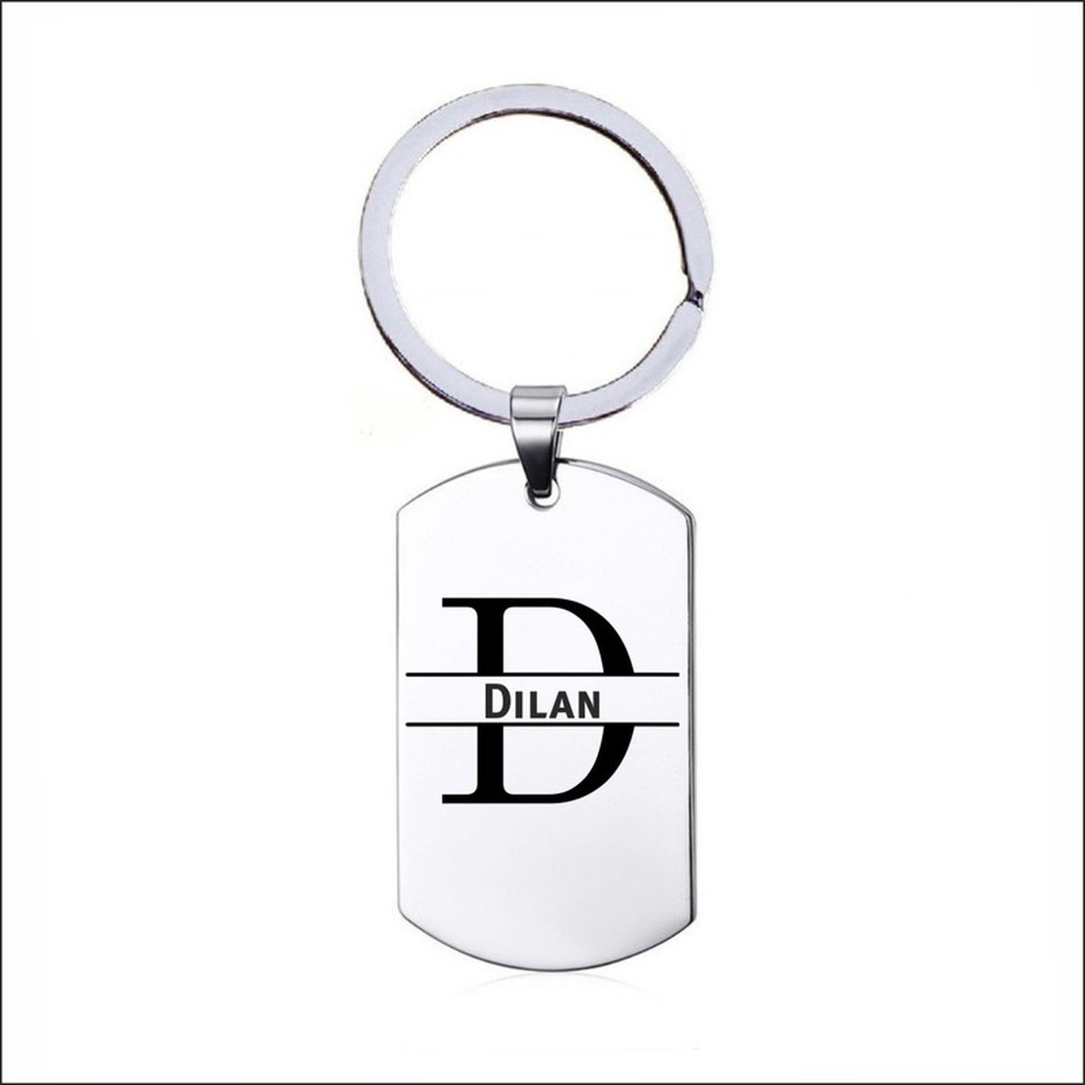 Sleutelhanger RVS Met Naam -  Dilan