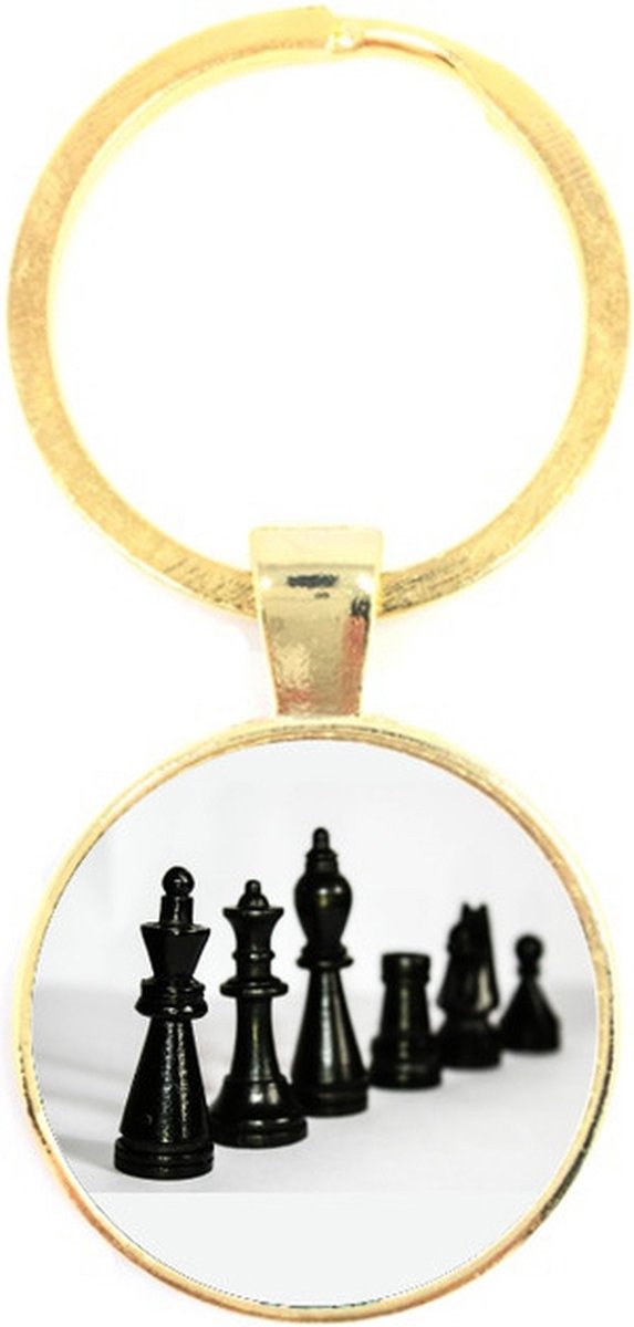 Sleutelhanger Glas - Schaakstukken