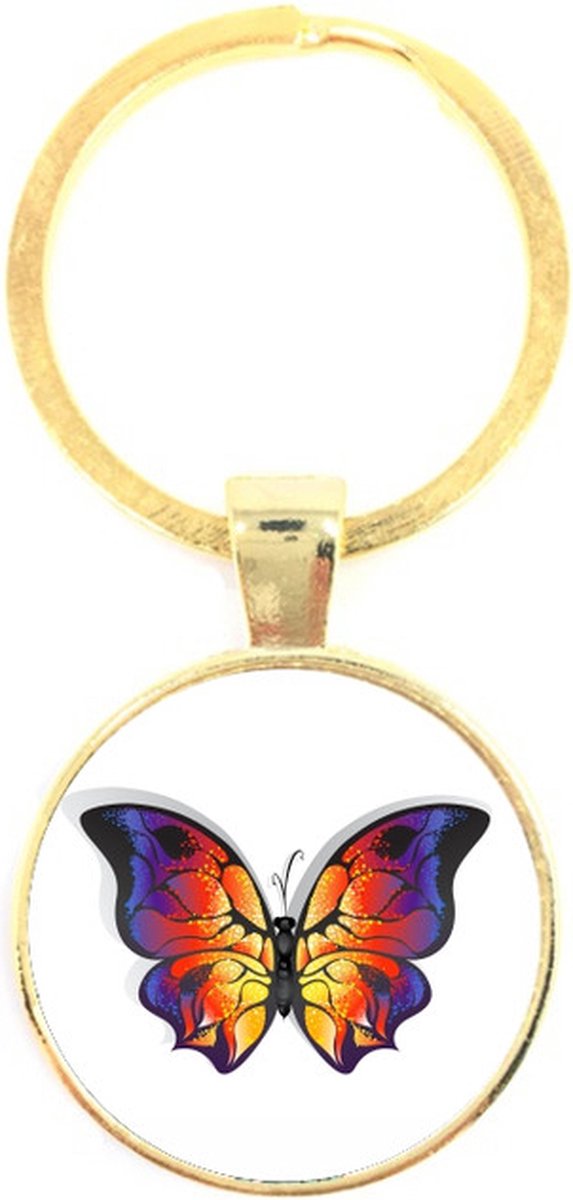 Sleutelhanger Glas - Vlinder
