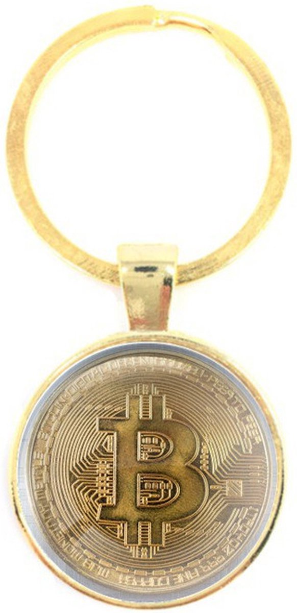 Sleutelhanger Glas - Bitcoin