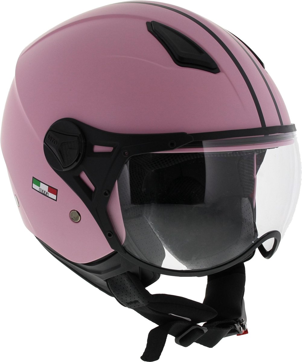 Vito Moda jethelm mat roze S