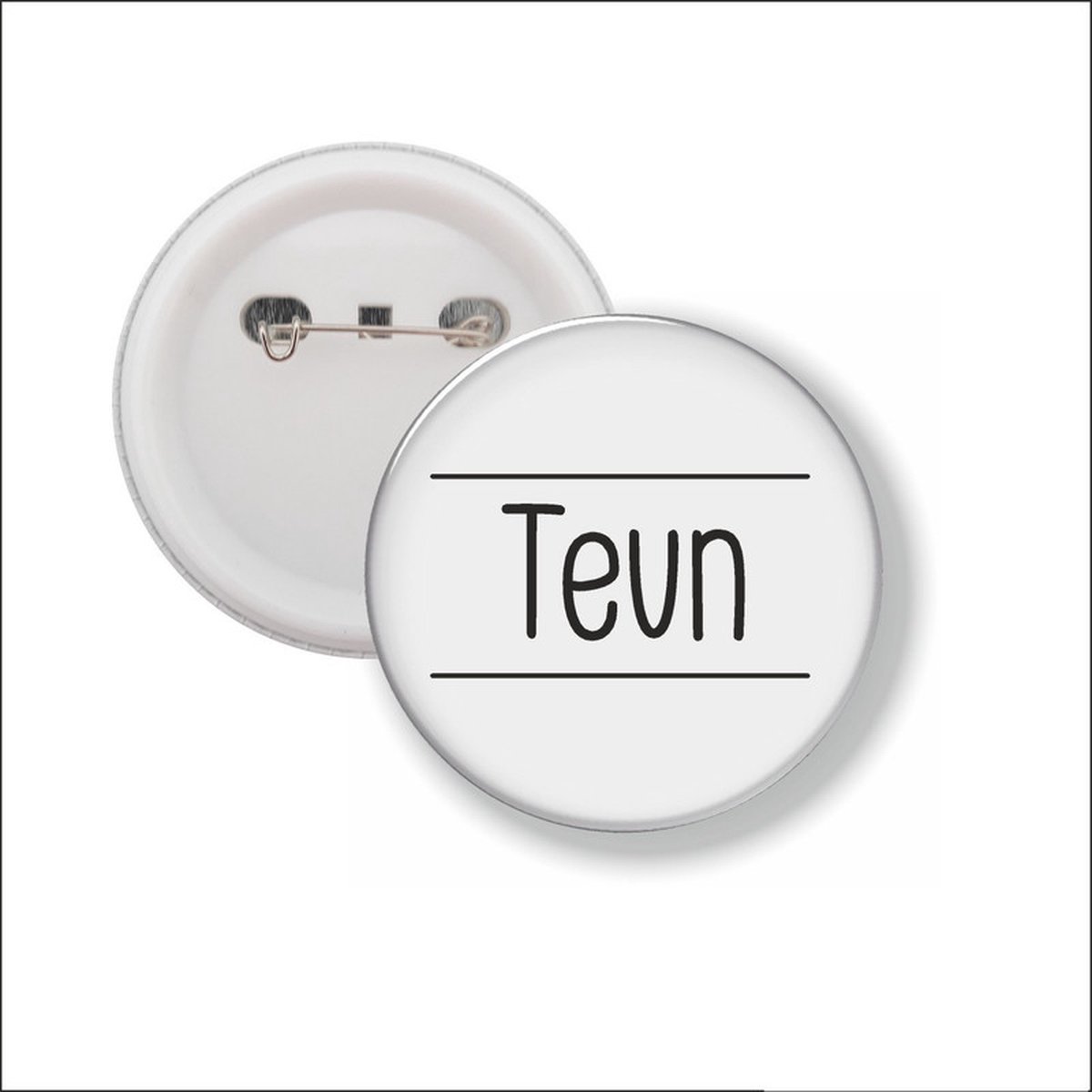 Button Met Speld 58 MM - Teun